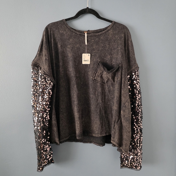 NWT Free People Twofer Sequin Top - Picture 1 of 4